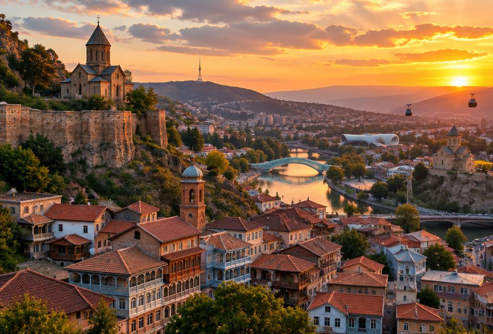 Tiflis eski şehir manzarası