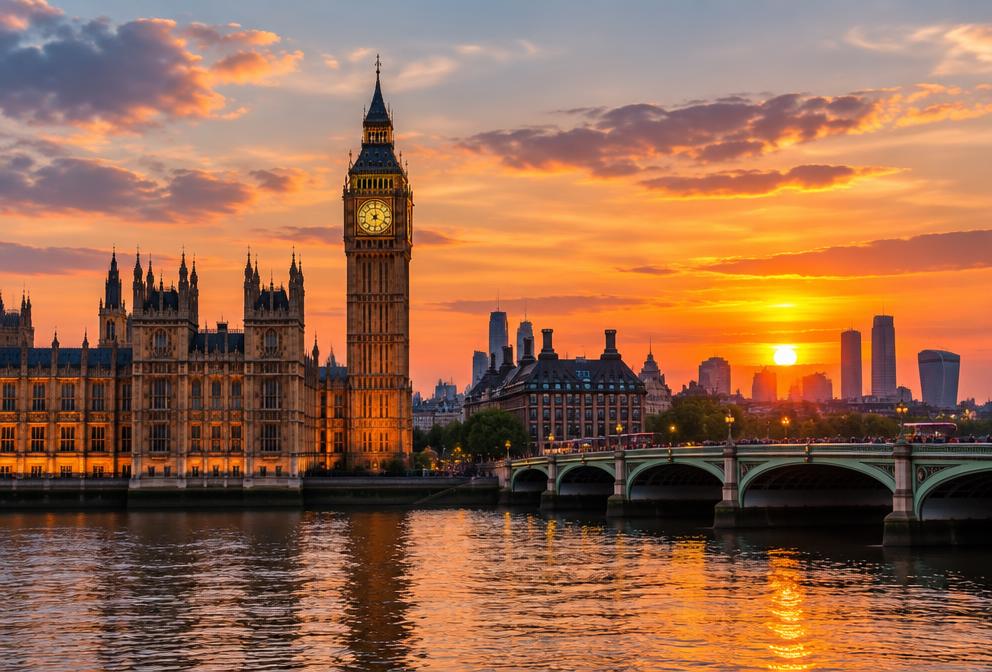 Londra'da Big Ben ve Westminster