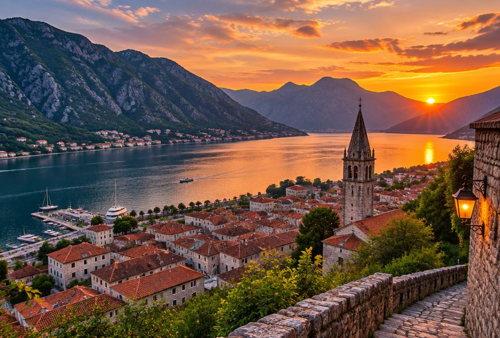 Kotor Körfezi ve eski şehir